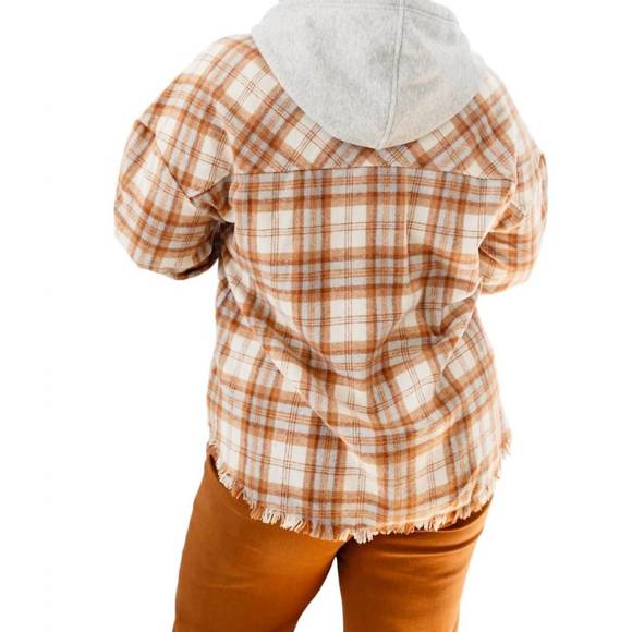 NEW VERY J best of the best hooded shacket in brown - Picture 7 of 8